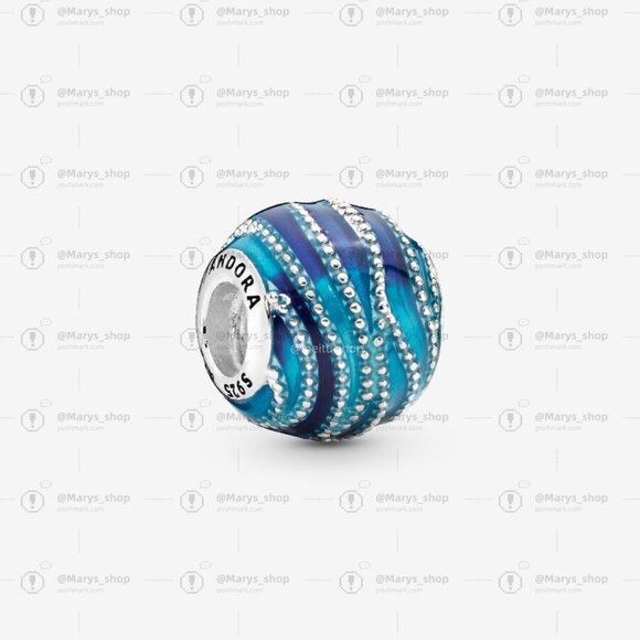 Pandora Blue Wave Charm|Pendant - Picture 1 of 2